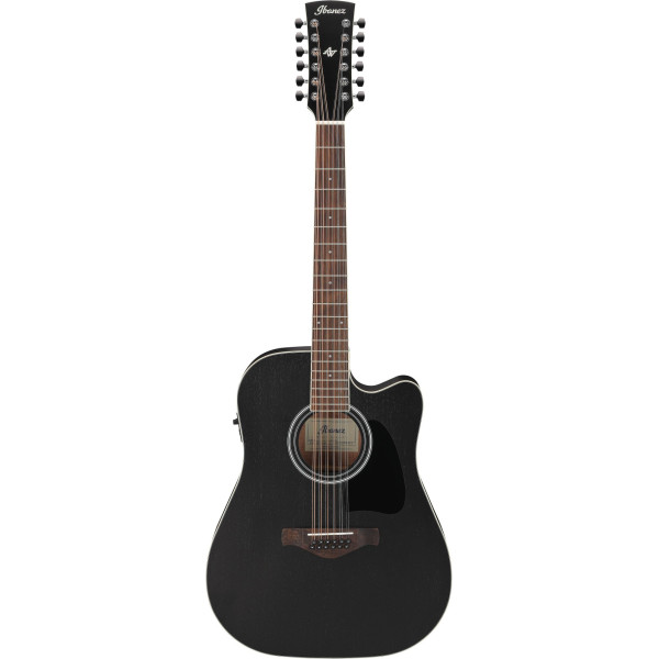 Ibanez AW8412CE-WK Artwood AW Acoustic Guitar 12-String - Weathered Black