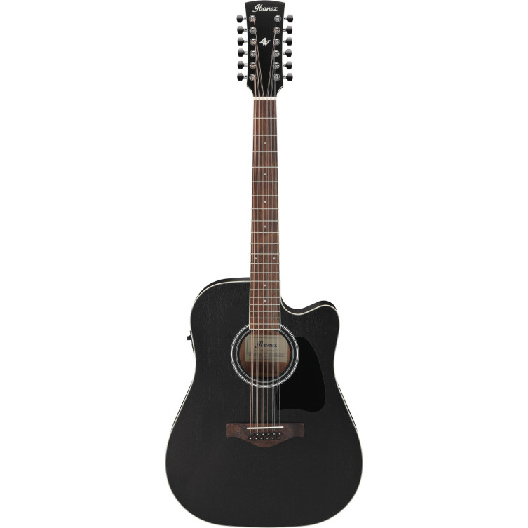 Ibanez AW8412CE-WK Artwood AW Acoustic Guitar 12-String - Weathered Black