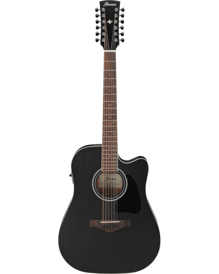 Ibanez AW8412CE-WK Artwood AW Acoustic Guitar 12-String - Weathered Black