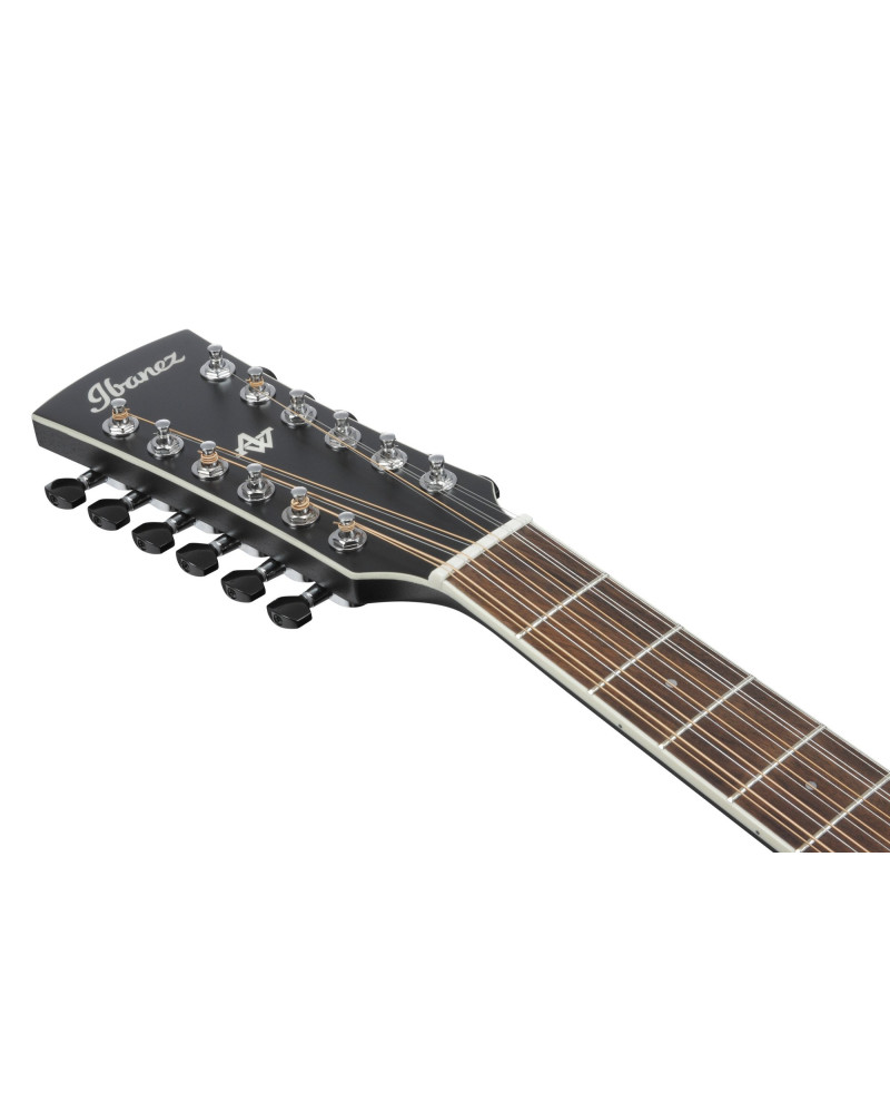Ibanez AW8412CE-WK Artwood AW Acoustic Guitar 12-String - Weathered Black