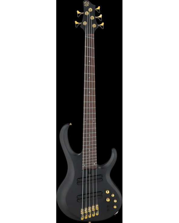 Ibanez BTB605LM-BKF Bass Workshop BTB Electric Bass 5-String Multi Scale - Black Flat Light-Angled