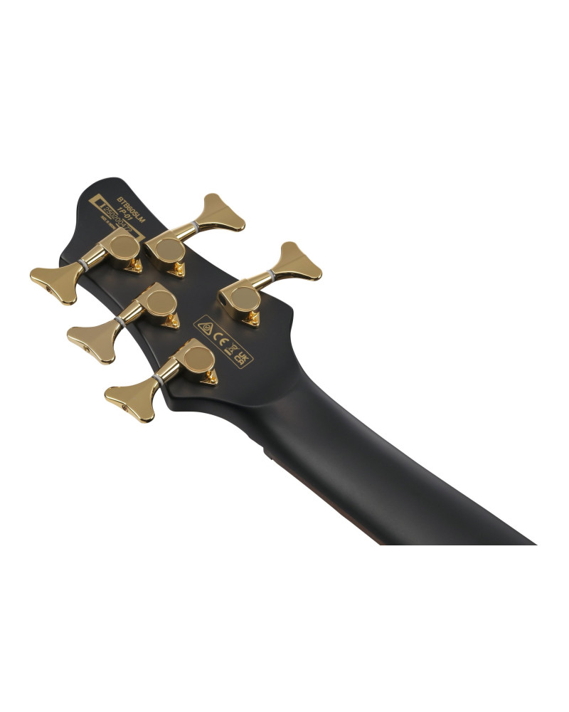 Ibanez BTB605LM-BKF Bass Workshop BTB Electric Bass 5-String Multi Scale - Black Flat Light-Angled