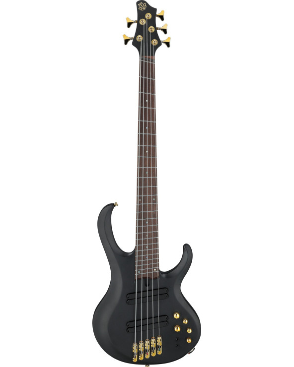 Ibanez BTB605LM-BKF Bass Workshop BTB Electric Bass 5-String Multi Scale - Black Flat Light-Angled