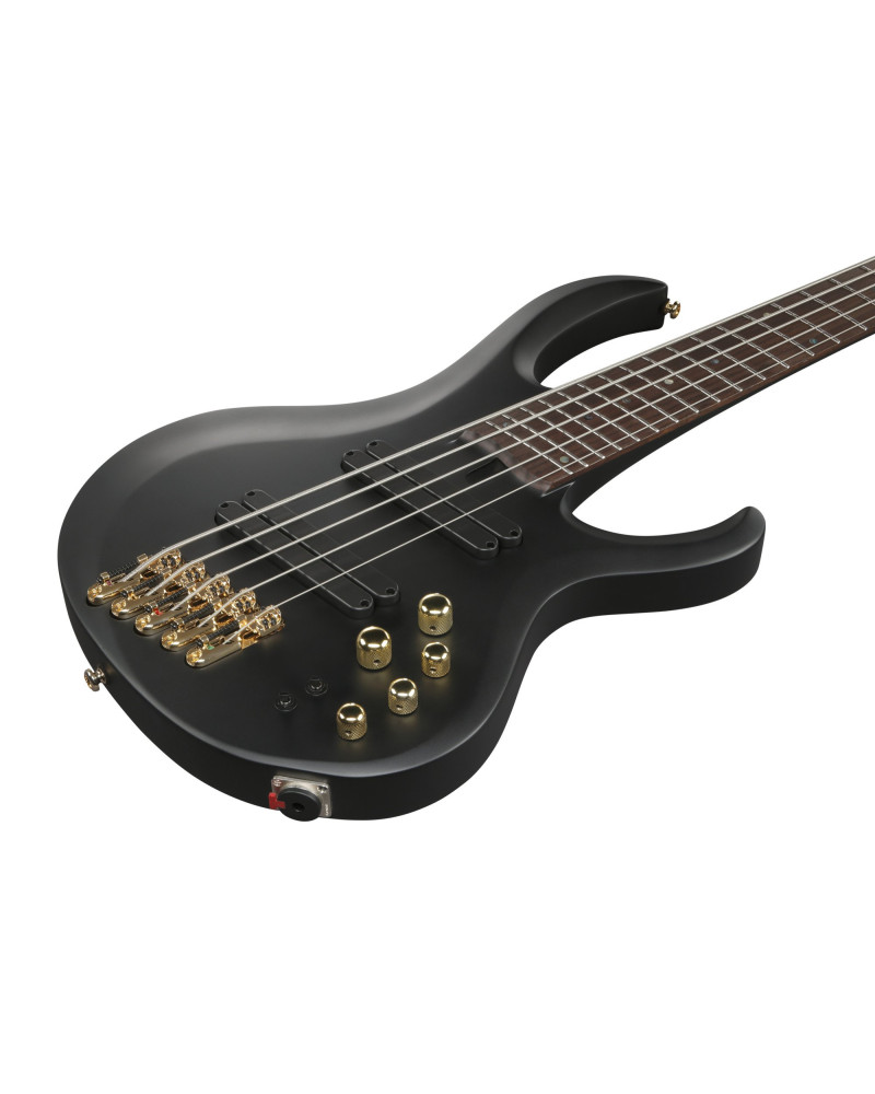 Ibanez BTB605LM-BKF Bass Workshop BTB Electric Bass 5-String Multi Scale - Black Flat Light-Angled