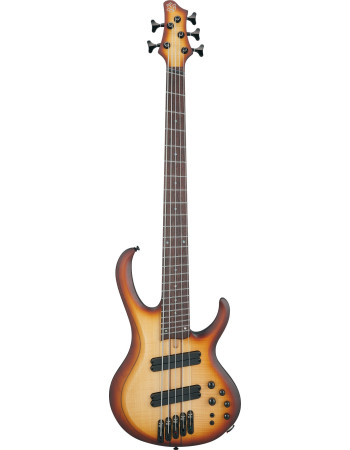 Ibanez BTB705LM-NNF Bass Workshop BTB Electric Bass 5-String Multi Scale - Natural Browned Burst Flat