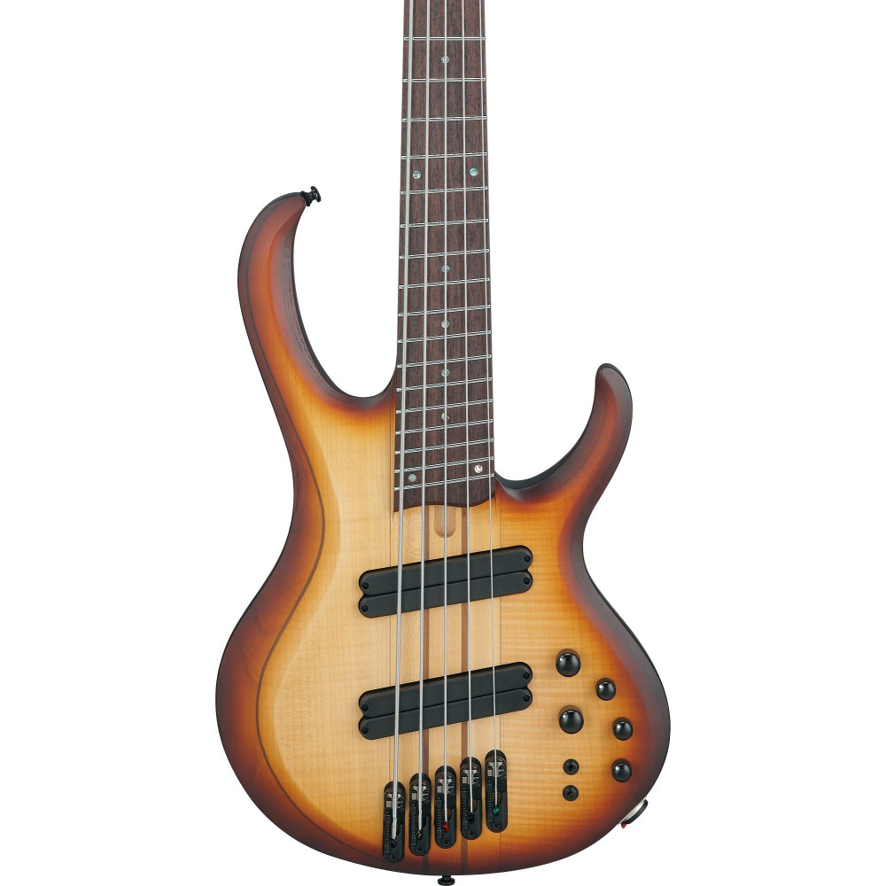 Ibanez BTB705LM-NNF Bass Workshop BTB Electric Bass 5-String Multi Scale - Natural Browned Burst Flat