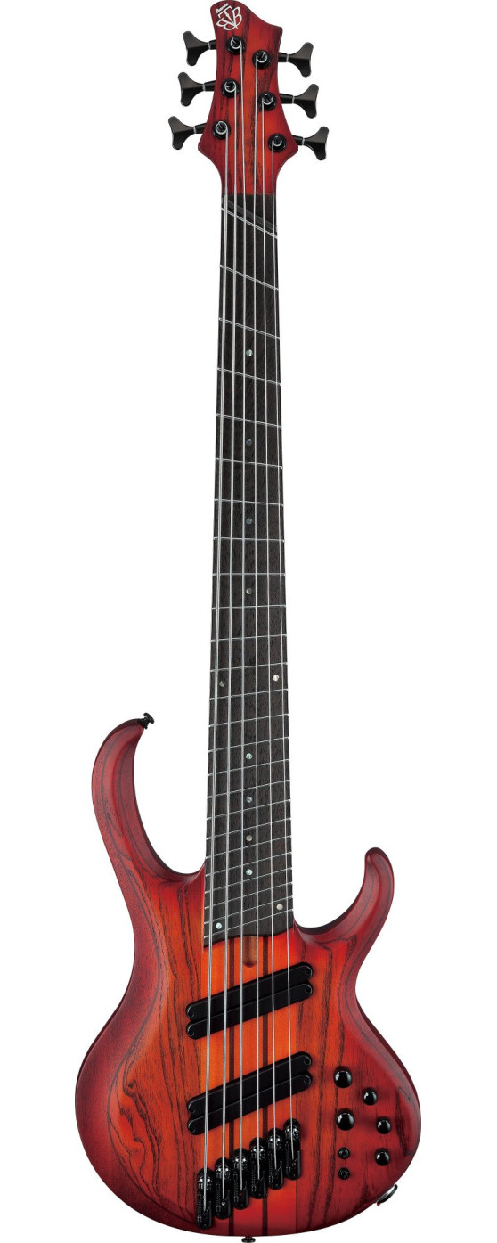 Ibanez BTB866MS-BRF Bass Workshop BTB Electric Bass 6-String - Brown Topaz Burst Flat + Case