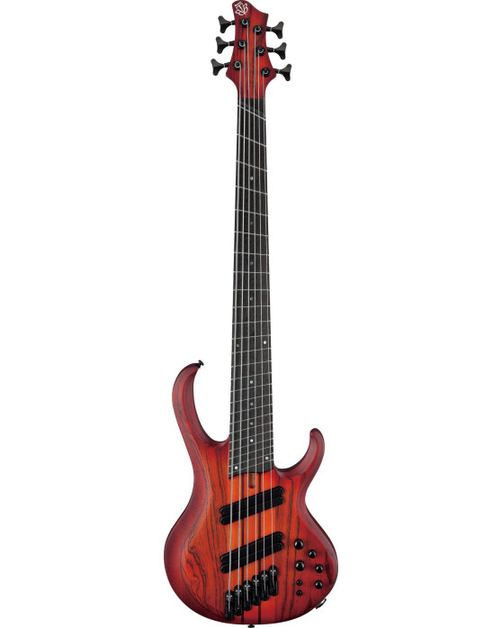 Ibanez BTB866MS-BRF Bass Workshop BTB Electric Bass 6-String - Brown Topaz Burst Flat + Case