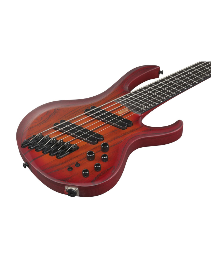 Ibanez BTB866MS-BRF Bass Workshop BTB Electric Bass 6-String - Brown Topaz Burst Flat + Case