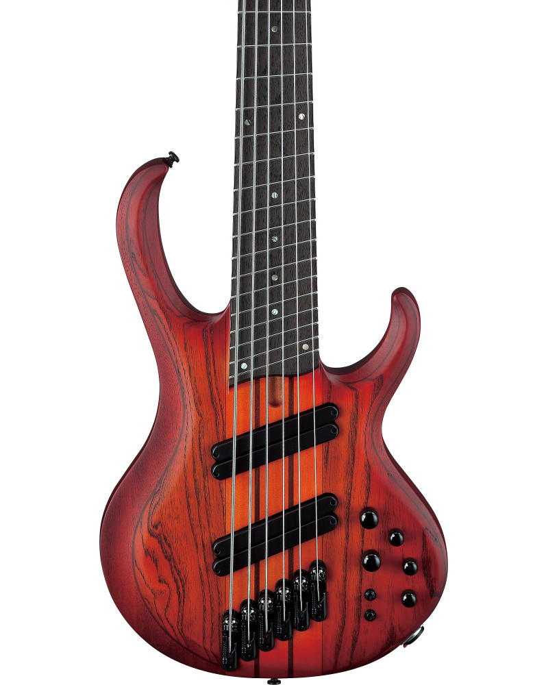 Ibanez BTB866MS-BRF Bass Workshop BTB Electric Bass 6-String - Brown Topaz Burst Flat + Case