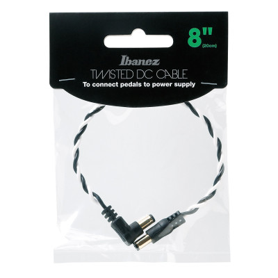 Ibanez DCT08-BWH Twisted DC Cable Black & White, Length: 8
