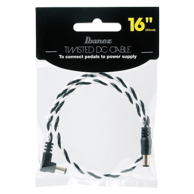 Ibanez DCT16-BWH Twisted DC Cable Black & White, Length: 16