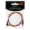 Ibanez DCT24-BNR Twisted DC Cable Black & Neon Red, Length: 24