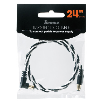 Ibanez DCT24-BWH Twisted DC Cable Black & White, Length: 24