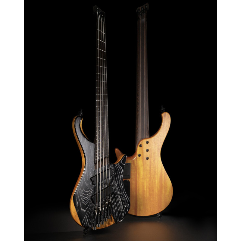 Ibanez EHB1135MS-SKL Bass Workshop EHB Electric Bass 5-String Multi Scale - Silver Wave Black Low Gloss + Gig Bag