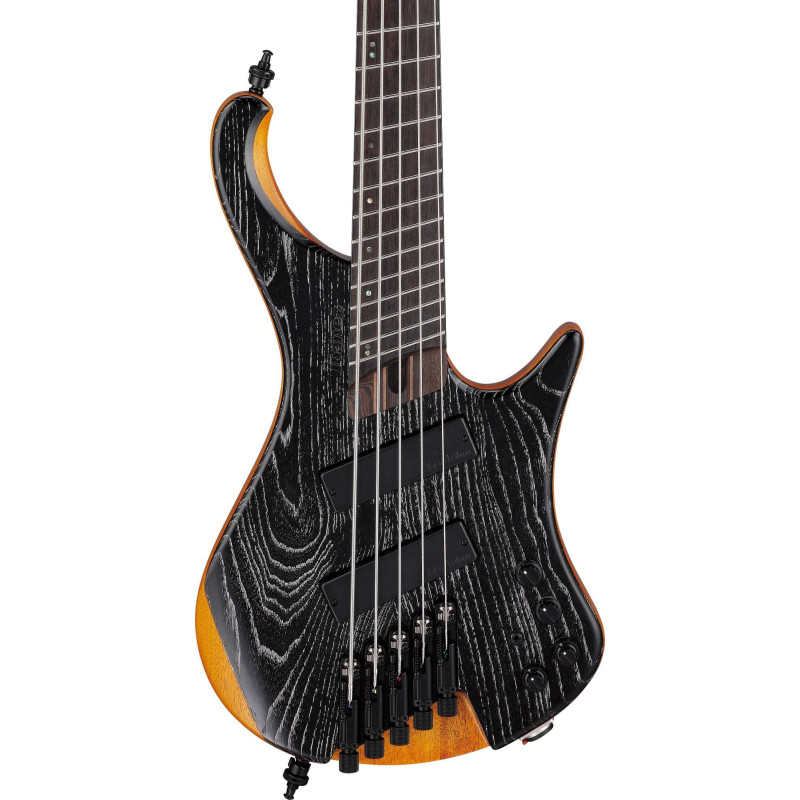 Ibanez EHB1135MS-SKL Bass Workshop EHB Electric Bass 5-String Multi Scale - Silver Wave Black Low Gloss + Gig Bag