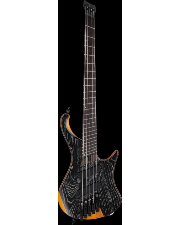 Ibanez EHB1135MS-SKL Bass Workshop EHB Electric Bass 5-String Multi Scale - Silver Wave Black Low Gloss + Gig Bag