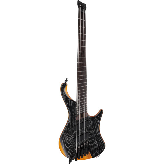 Ibanez EHB1135MS-SKL Bass Workshop EHB Electric Bass 5-String Multi Scale - Silver Wave Black Low Gloss + Gig Bag