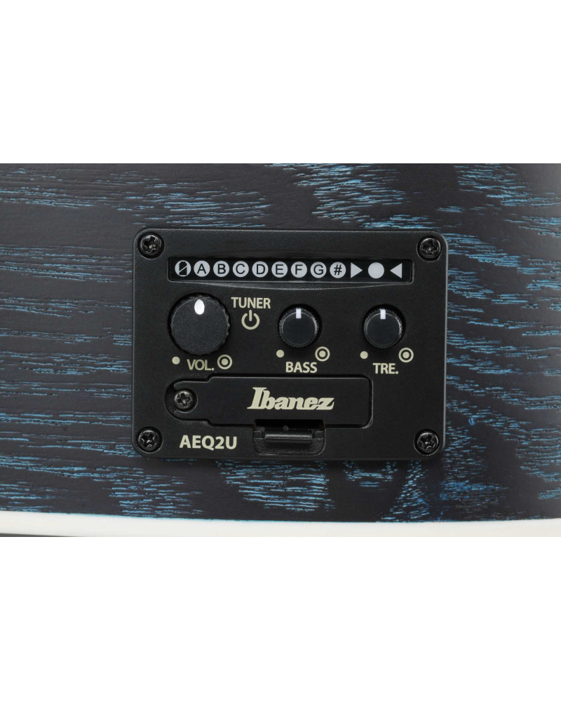 Ibanez EWP16EWB-GAO EWP Piccolo Guitar 6-String - Galaxy Aqua Open Pore + Gig Bag