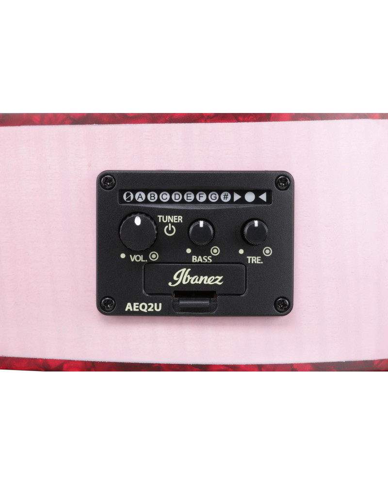 Ibanez EWP17M2E-SMO EWP Piccolo Guitar 6-String - Strawberry Milk Open Pore