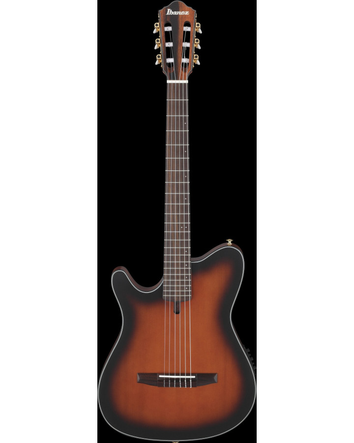 Ibanez FRH10NL-BSF FRH Nylon String Guitar 6-String Lefty - Brown Sunburst Flat
