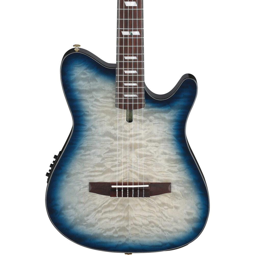 Ibanez FRH20QMN-CTL FRH Nylon String Guitar 6-String - Cosmic Blue Starburst Low Gloss
