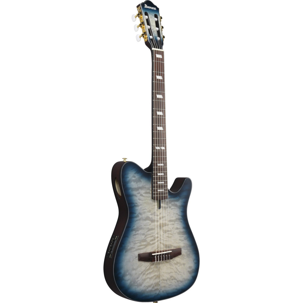 Ibanez FRH20QMN-CTL FRH Nylon String Guitar 6-String - Cosmic Blue Starburst Low Gloss