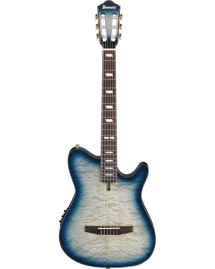 Ibanez FRH20QMN-CTL FRH Nylon String Guitar 6-String - Cosmic Blue Starburst Low Gloss