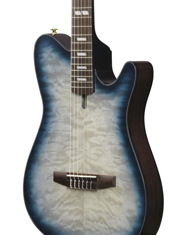 Ibanez FRH20QMN-CTL FRH Nylon String Guitar 6-String - Cosmic Blue Starburst Low Gloss