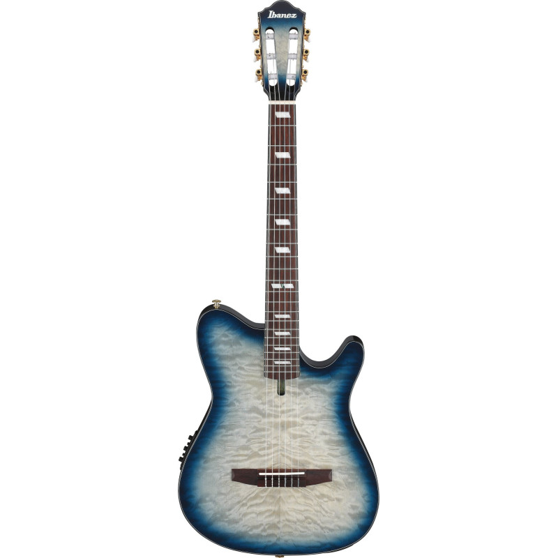 Ibanez FRH20QMN-CTL FRH Nylon String Guitar 6-String - Cosmic Blue Starburst Low Gloss