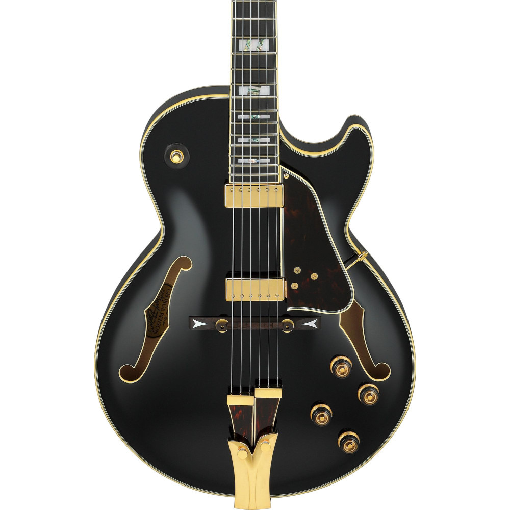 Ibanez GB10-BK George Benson Signature Hollow Body Guitar 6-String - Black + Case