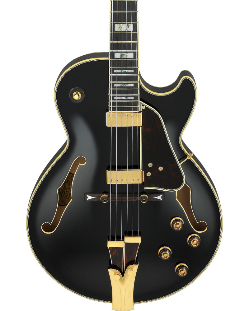 Ibanez GB10-BK George Benson Signature Hollow Body Guitar 6-String - Black + Case