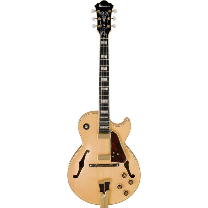 Ibanez GB10-NT George Benson Signature Hollow Body Guitar 6-String - Natural + Case MGB100C