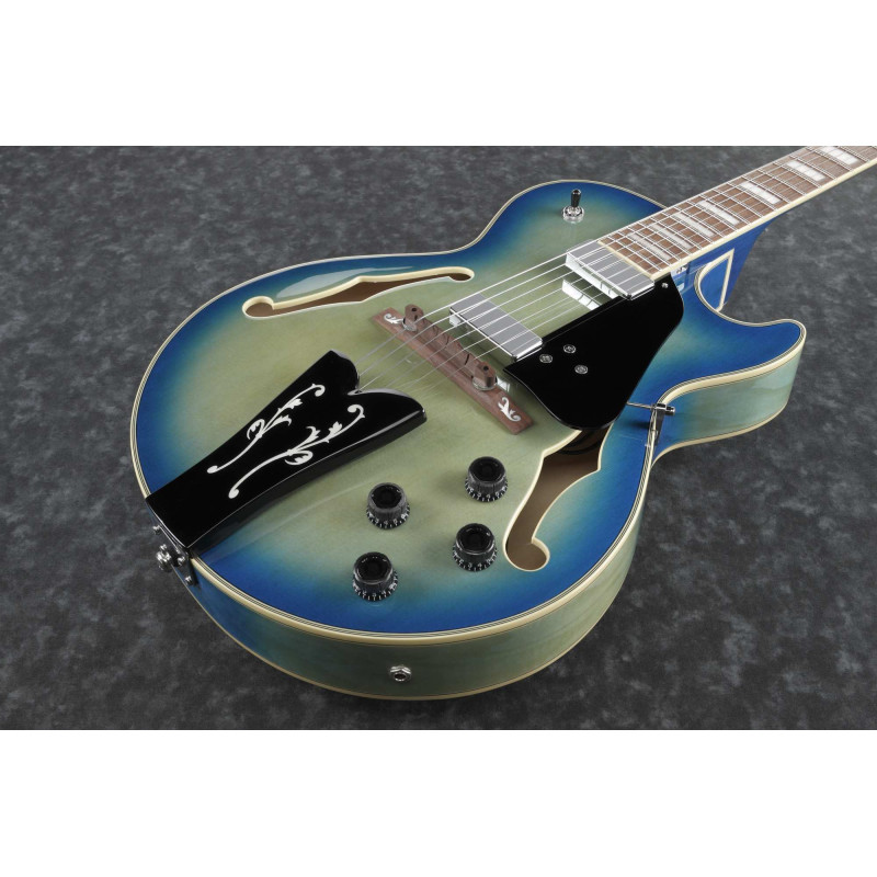 Ibanez GB10EM-JBB George Benson Signature Hollow Body Guitar 6-String - Jet Blue Burst