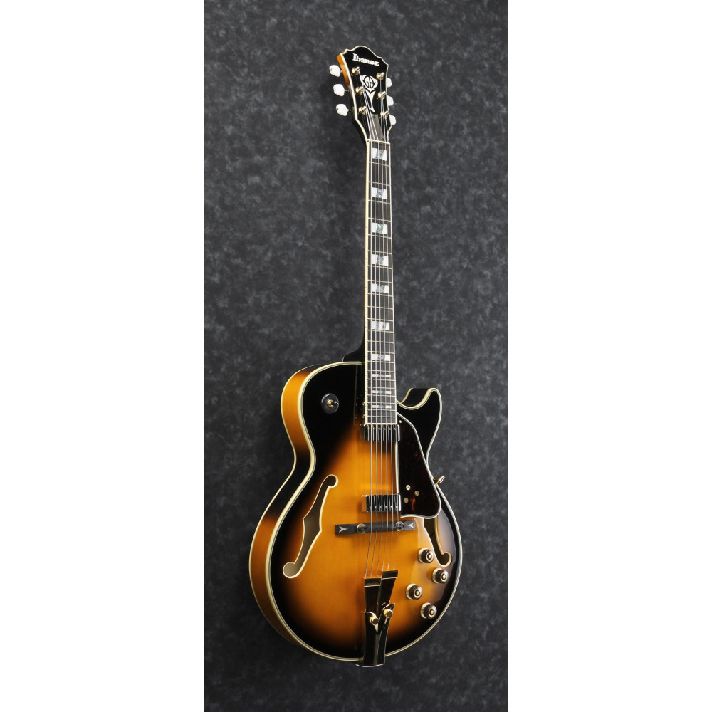 Ibanez GB10SE-BS George Benson Signature Hollow Body Guitar 6-String - Brown Sunburst + Case MGB100C