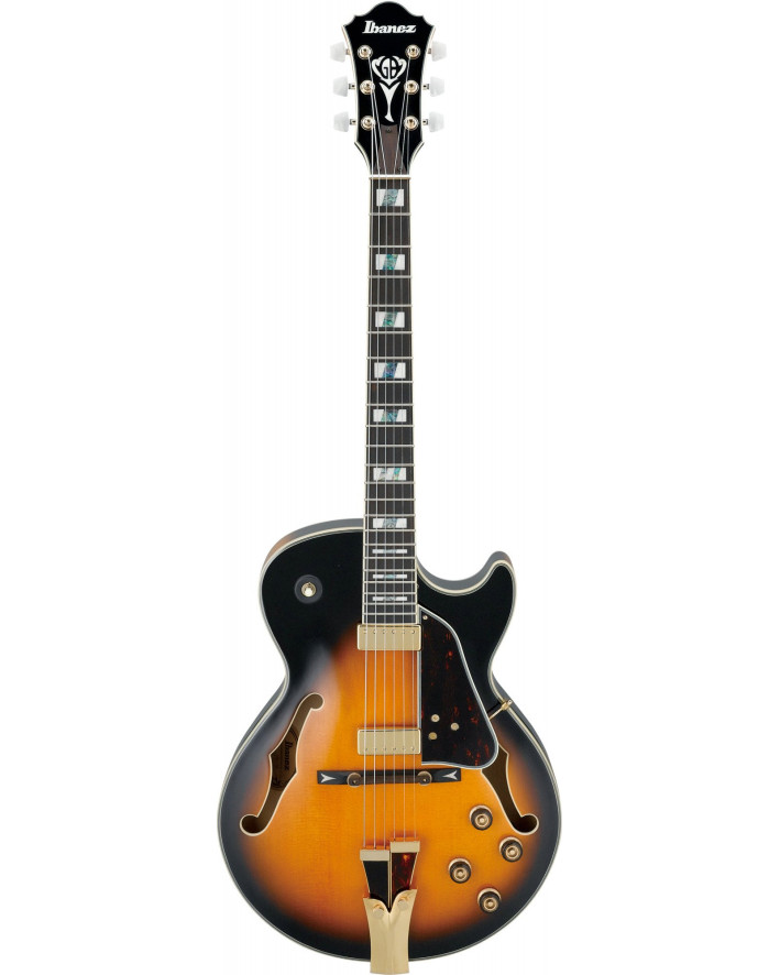 Ibanez GB10SE-BS George Benson Signature Hollow Body Guitar 6-String - Brown Sunburst + Case MGB100C