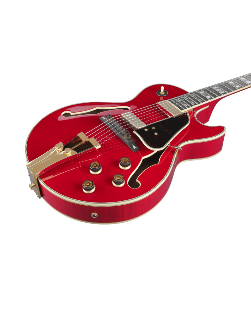 Ibanez GB10SEFM-SRR George Benson Signature Hollow Body Guitar 6-String  - Sapphire Red + Case