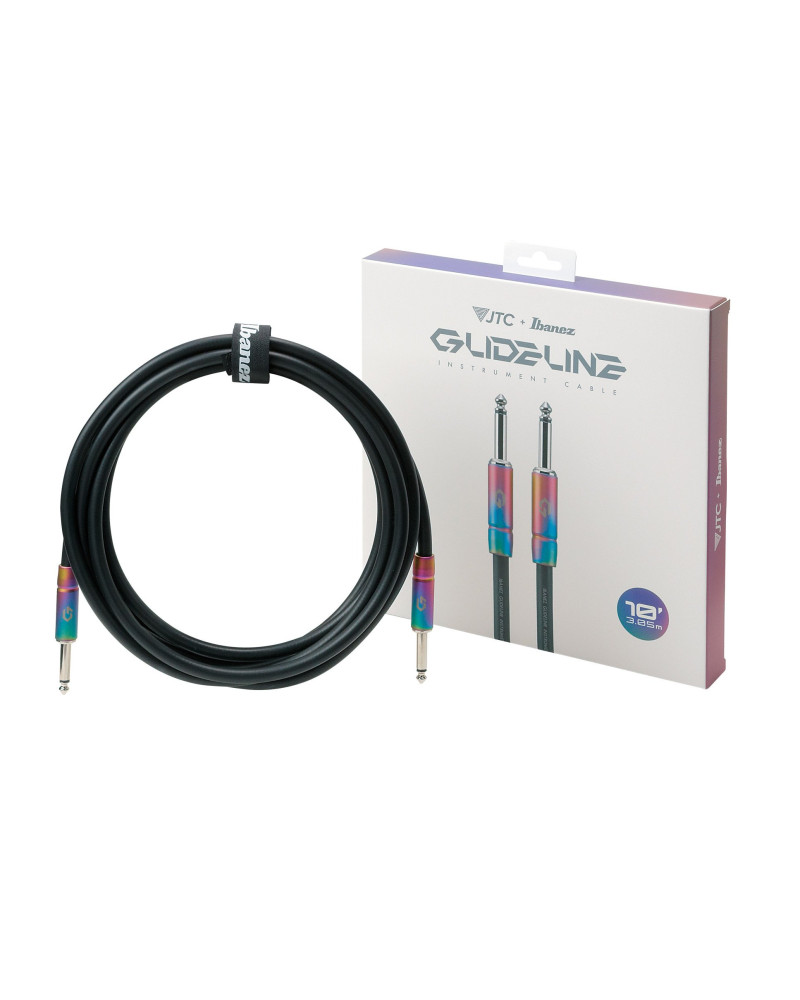 Ibanez GL10 GLIDELINE Series Instrument Cable 3,05m 2 Straight Plugs, Black