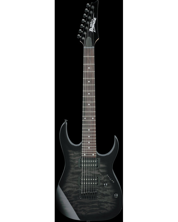 Ibanez GRG7221QA-TKS GIO GRG Electric Guitar 7-String - Transparent Black Burst