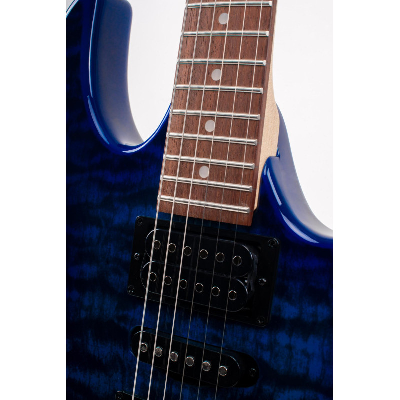Ibanez GRX70QA-TBB GIO GRX Electric Guitar 6-String - Transparent Blue Burst