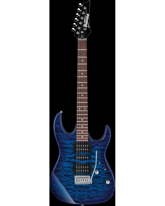 Ibanez GRX70QA-TBB GIO GRX Electric Guitar 6-String - Transparent Blue Burst