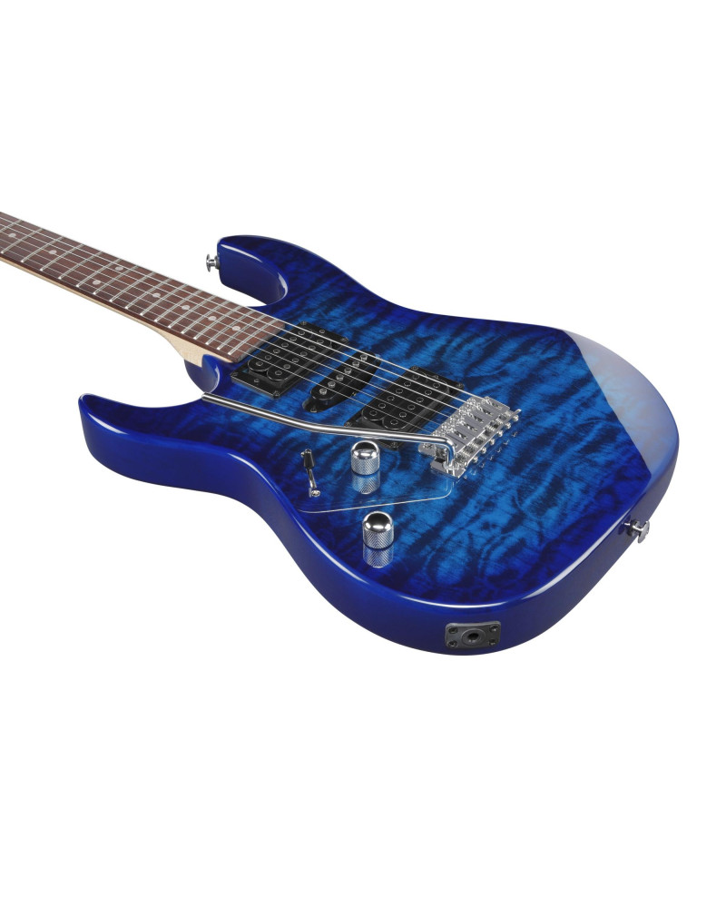 Ibanez GRX70QAL-TBB GIO GRX Electric Guitar 6-String Lefty - Transparent Blue Burst
