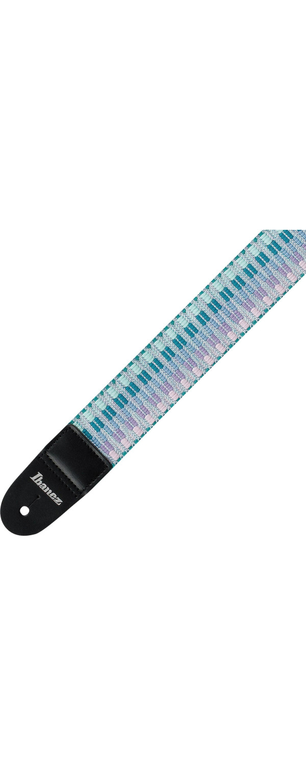 Ibanez GSB50-C5 Braided Guitar Strap - Mint Green/Purple