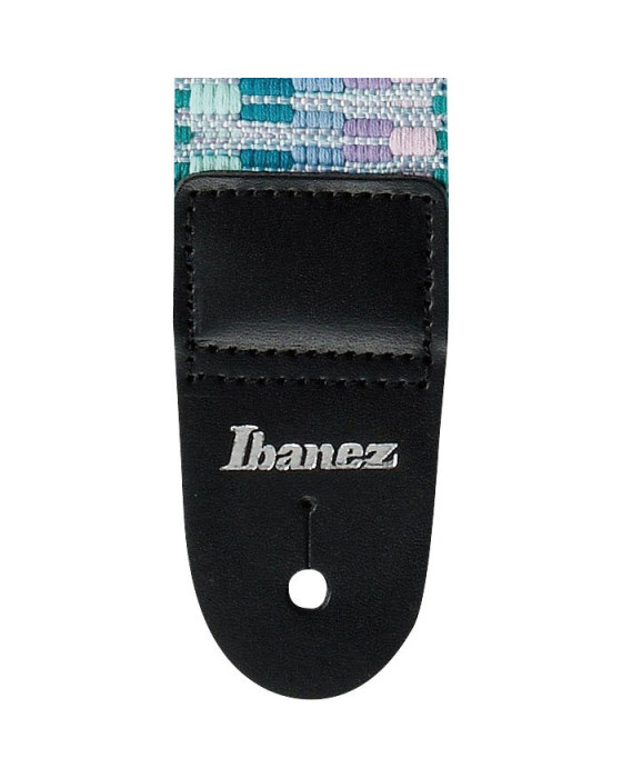 Ibanez GSB50-C5 Braided Guitar Strap - Mint Green/Purple