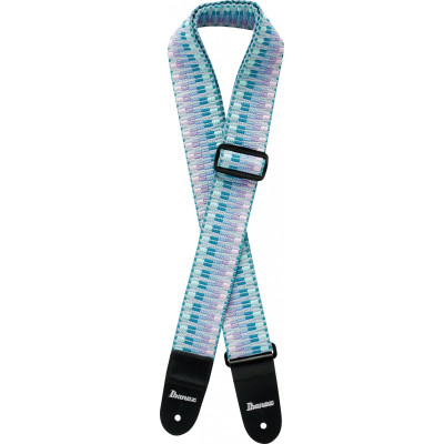 Ibanez GSB50-C5 Braided Guitar Strap - Mint Green/Purple