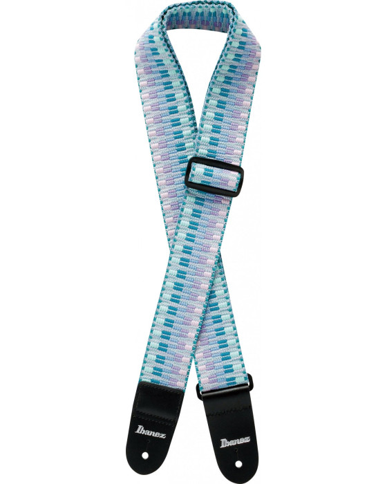 Ibanez GSB50-C5 Braided Guitar Strap - Mint Green/Purple