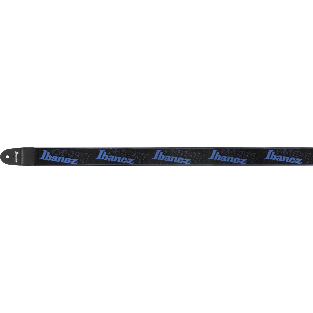 Ibanez GSD50-BL Design Strap - Black/Blue Logos