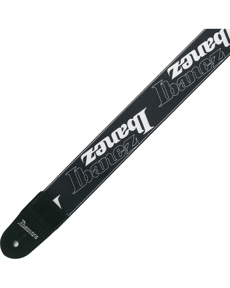 Ibanez GSD50-P6 Design Strap - Black/White Logos
