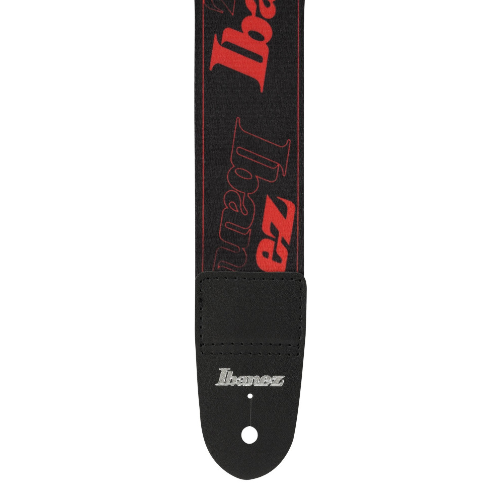 Ibanez GSD50-RD Design Strap - Black/Red Logos