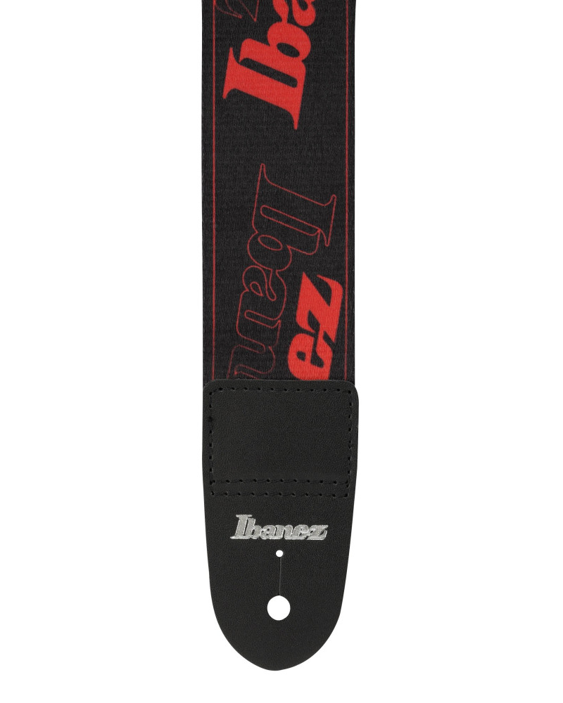 Ibanez GSD50-RD Design Strap - Black/Red Logos